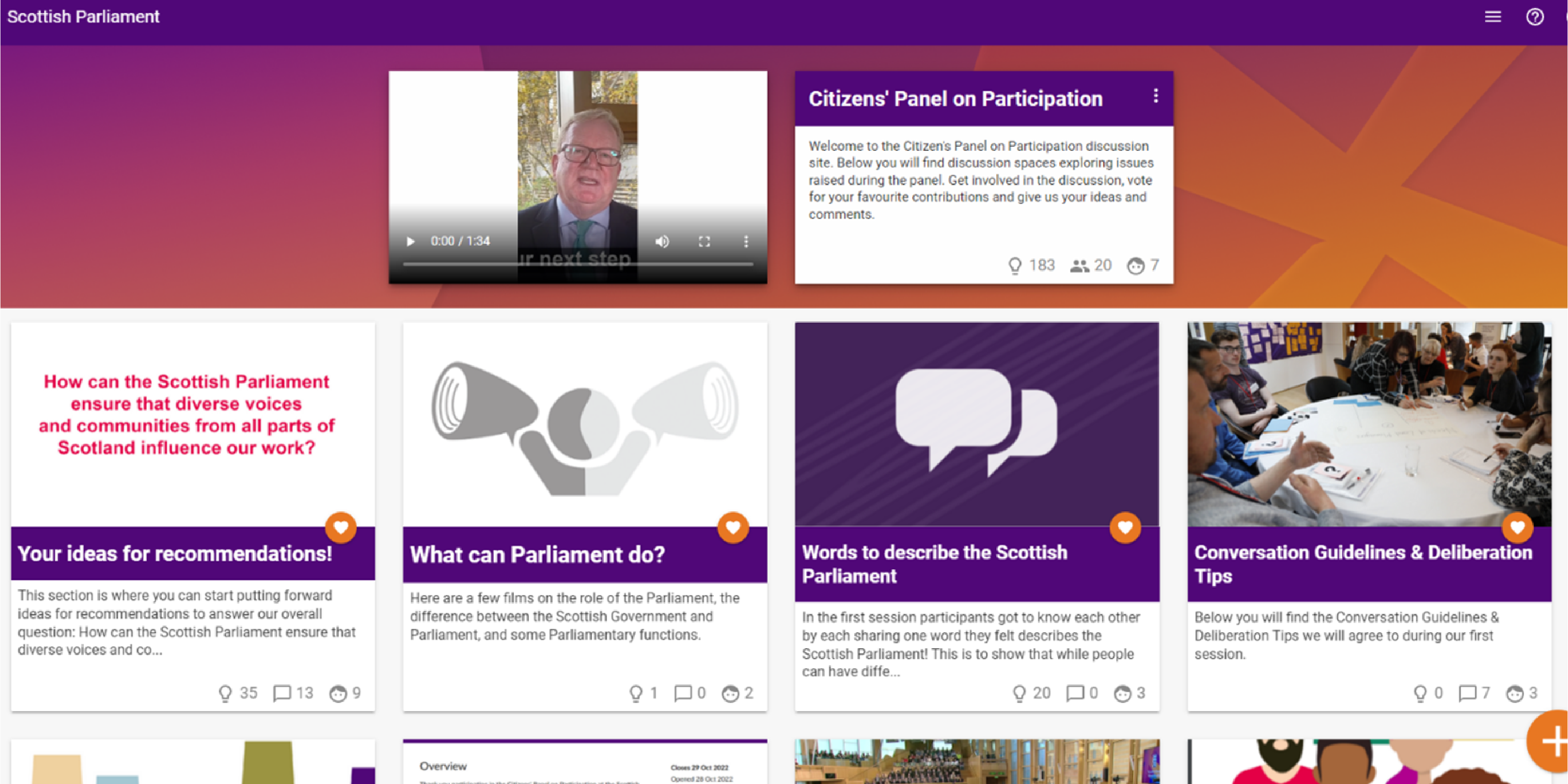 A screenshot of the Your Priorities section set up to keep track of the issues and ideas that arose during sessions.