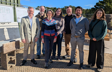 A picture of Committee Members and visit hosts at the Park Ecovillage in Findhorn